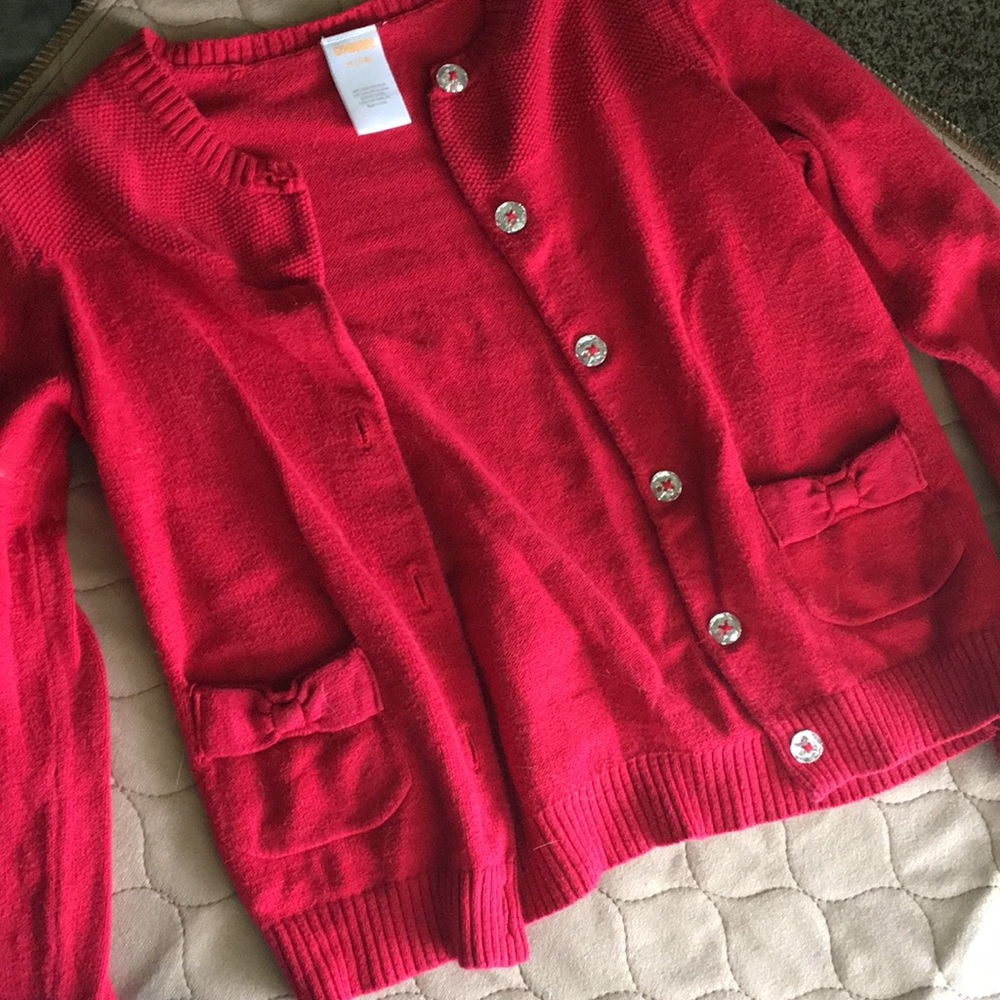 Red sweater/cardigan